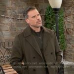 Nick’s olive green coat on The Young and the Restless