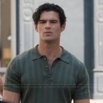 Nicolas’s green ribbed polo on Emily in Paris