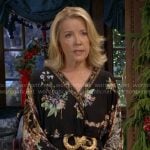 Nikki’s black floral dress on The Young and the Restless
