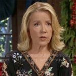 Nikki’s black floral dress on The Young and the Restless