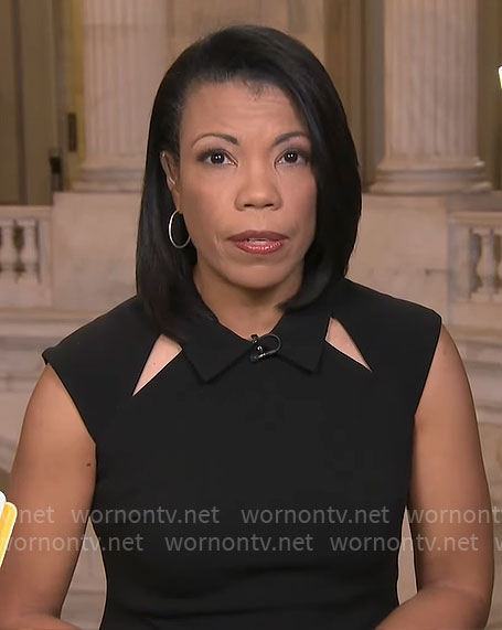 Nikole Killion's black dress with cutouts on CBS Mornings