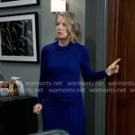 Nina's blue twist front dress on General Hospital