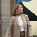 Nina’s beige coat on General Hospital