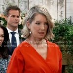 Nina’s red belted dress on General Hospital