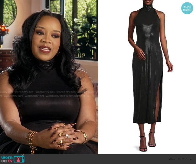 Norma Kamali Halter Neck Gown worn by Angel Massie on The Real Housewives of Potomac
