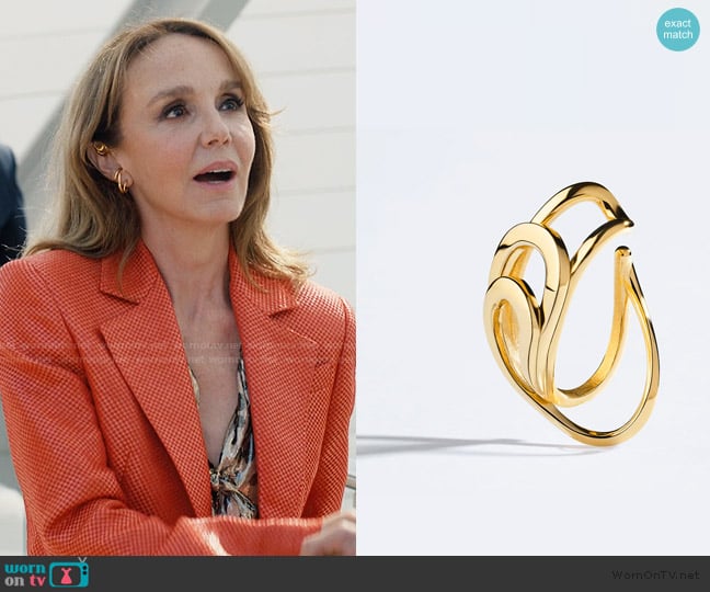 Okan Studio Kira XXL Earring worn by Sylvie (Philippine Leroy-Beaulieu) on Emily in Paris