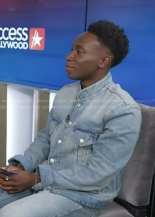 Olly Sholotan’s debun jacket on Access Hollywood