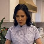 Vicky’s blue open knit sweater on Today