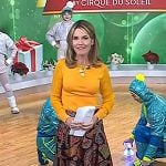 Savannah’s black embroidered skirt on Today