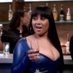 Pam’s blue leather dress on Tyler Perrys Sistas