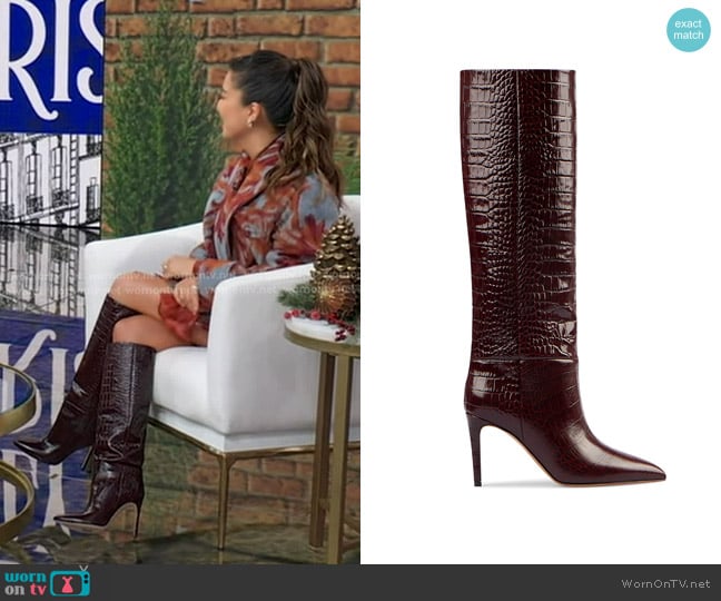 Paris Texas Stiletto 85 Boots worn by Ashley Park on Good Morning America