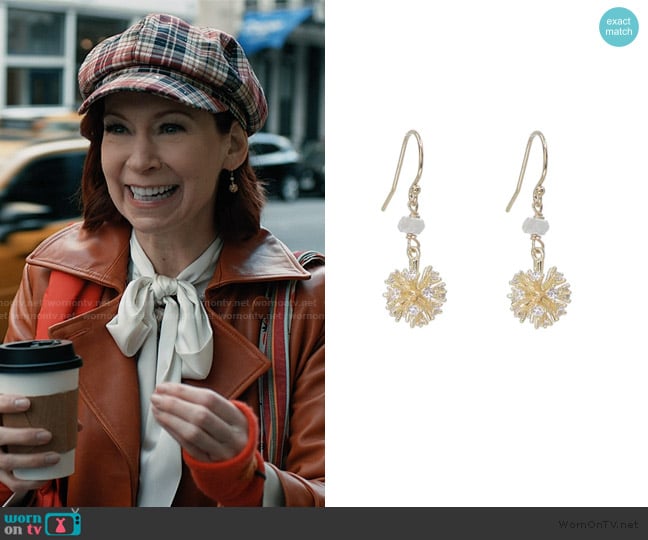 Peggy Li Snowball Earrings worn by Elsbeth Tascioni (Carrie Preston) on Elsbeth