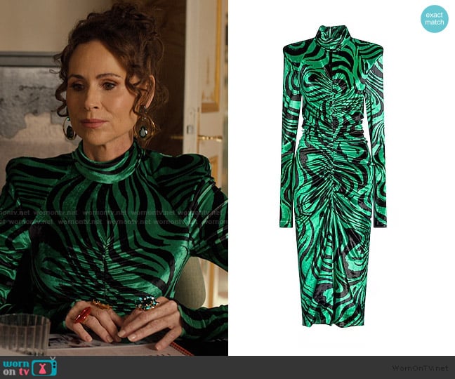 Philosophy di Lorenzo Serafini Sheath Dress worn by Princess Jane (Minnie Driver) on Emily in Paris
