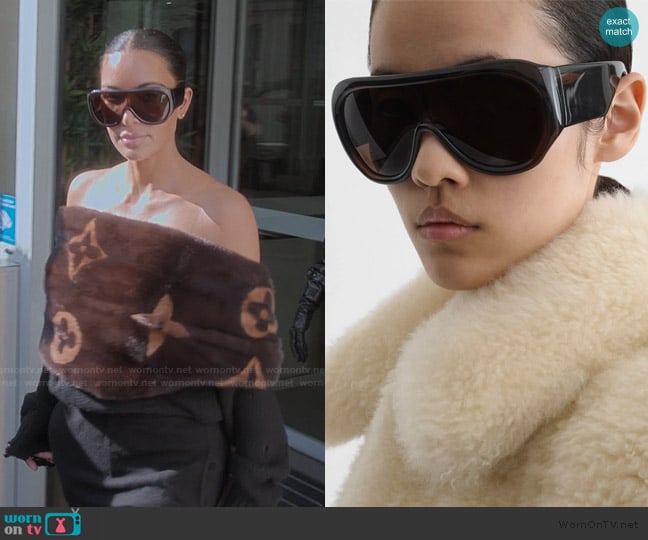 Phoebe Philo Bombe Sunglasses worn by Kim Kardashian (Kim Kardashian) on The Kardashians