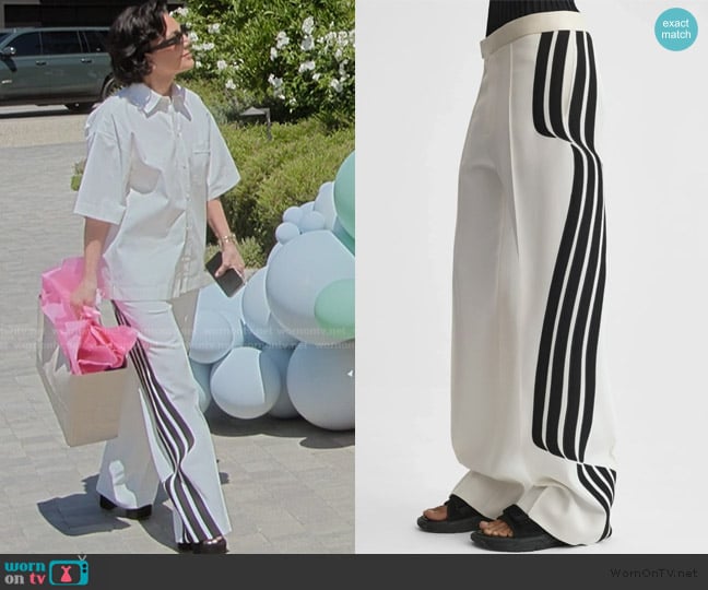 Phoebe Philo Wave Trousers worn by Kris Jenner (Kris Jenner) on The Kardashians