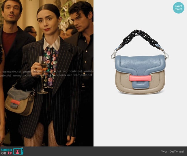 Pierre Hardy Mini Alpha Ville Shoulder Bag worn by Emily Cooper (Lily Collins) on Emily in Paris