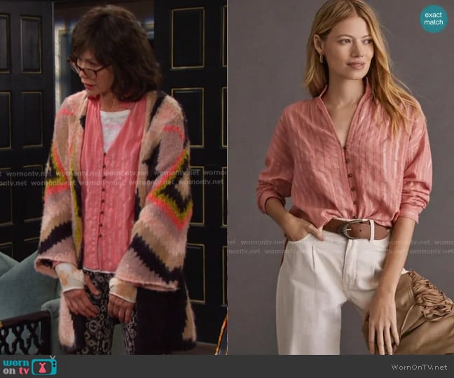 Pilcro Tavi Button Down Blouse worn by Susan Banks (Stacy Haiduk) on Days of our Lives