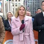 Jenna’s pink mohair wrap coat on Today