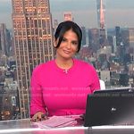 Darlene’s pink ribbed tie waist knit dress on Today