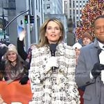 Savannah’s beige plaid tweed coat on Today