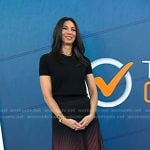 Natalie’s black and pink pleated skirt on Today