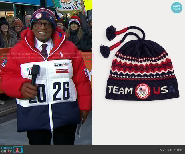 Polo Ralph Lauren Team USA Closing Ceremony Beanie worn by Al Roker on Today