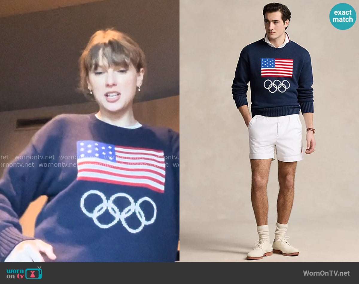 Polo Ralph Lauren Team USA Sweater worn by Taylor Swift on The End of an Era