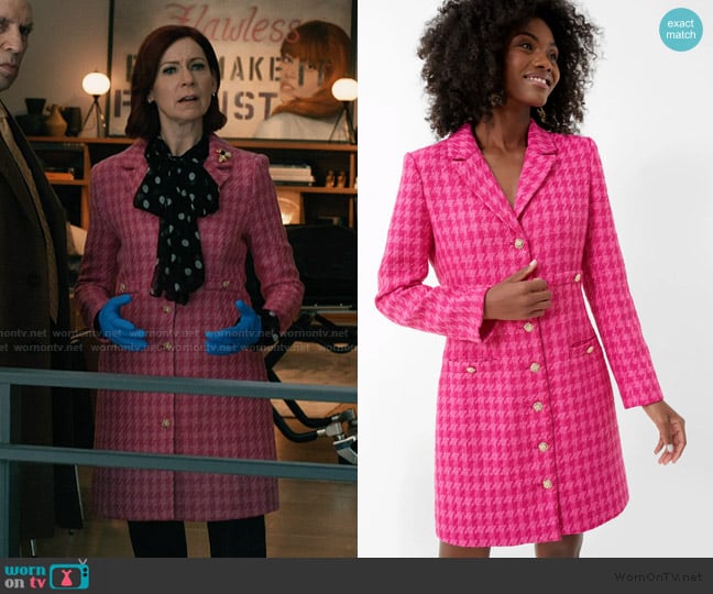 Pomander Place Magenta Tweed Stacie Dress worn by Elsbeth Tascioni (Carrie Preston) on Elsbeth