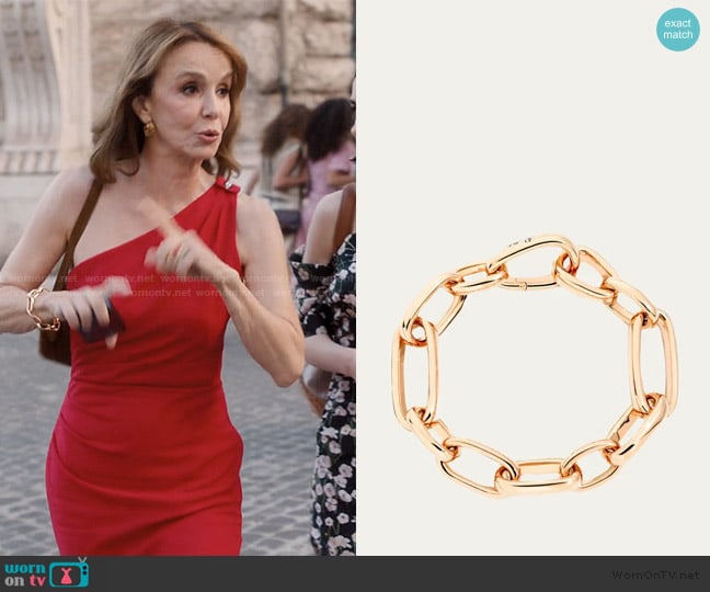 Pomellato Iconica 18k Rose Gold Slim Bracelet worn by Sylvie (Philippine Leroy-Beaulieu) on Emily in Paris