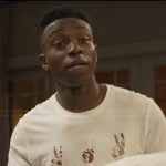 Carlton’s white hand graphic tee on Bel-Air