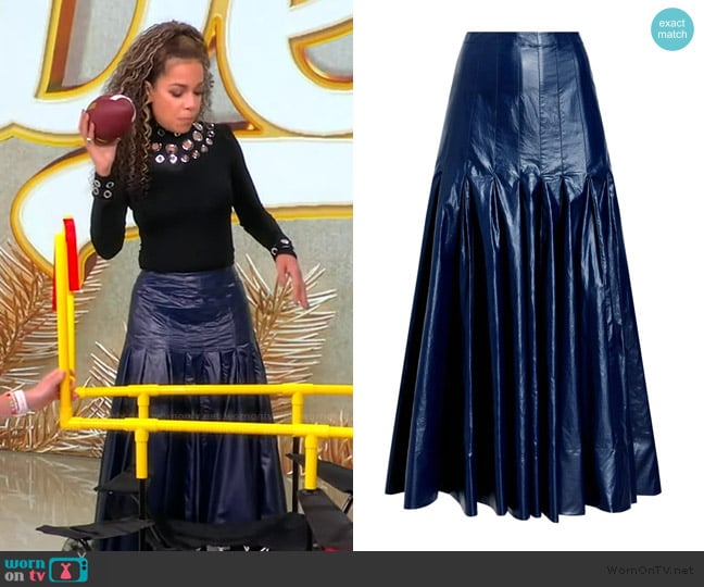 Proenza Schouler Petra maxi skirt worn by Sunny Hostin on The View