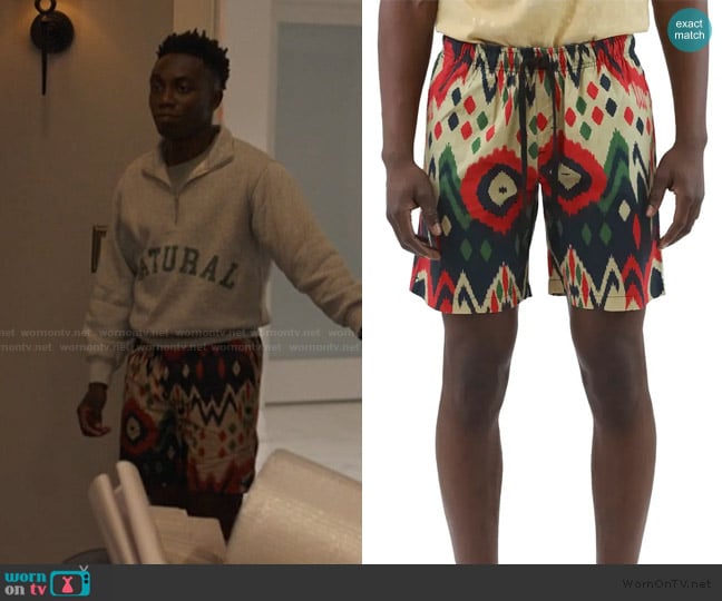 PRPS x SOUL Specter Drawstring Shorts worn by Carlton Banks (Olly Sholotan) on Bel-Air