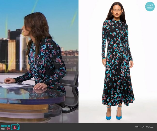 Rabanne Paisley-print Midi Dress worn by Sophie Flay on Good Morning America