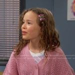 Rachel’s pink knit cardigan on Days of our Lives