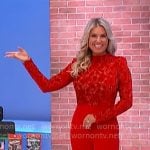 Rachel’s red lace jumpsuit on The Price is Right