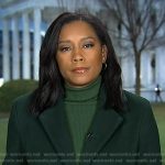 Rahcel’s green coat on Good Morning America