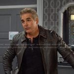 Rafe’s black washed leather jacket on Days of our Lives