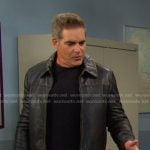 Rafe’s black washed leather jacket on Days of our Lives
