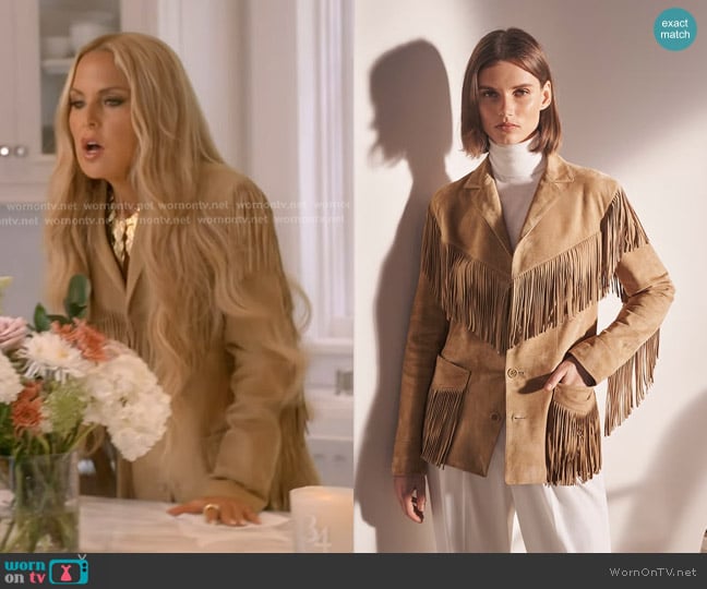 Ralph Lauren Fringe Suede Jacket worn by Rachel Zoe on The Real Housewives of Beverly Hills