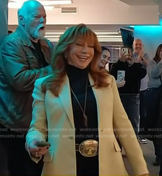 Reba's light beige blazer on Today