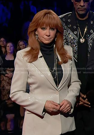 Reba's sequin blazer on The Voice