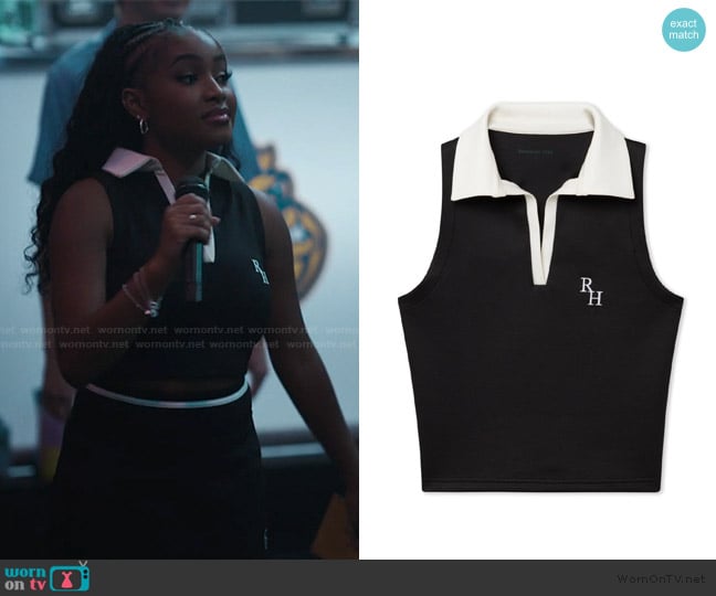 Marissa’s black contrast polo top on Bel-Air Marissa’s black contrast polo top on Bel-Air
