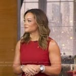 Haley Anderson’s red pleated mini dress on Good Morning America