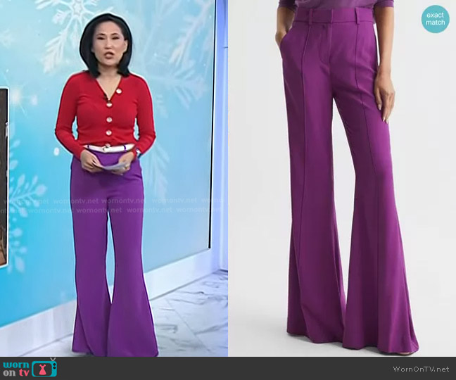 Reiss Fluid Flare Trousers worn by Vicky Nguyen on Today