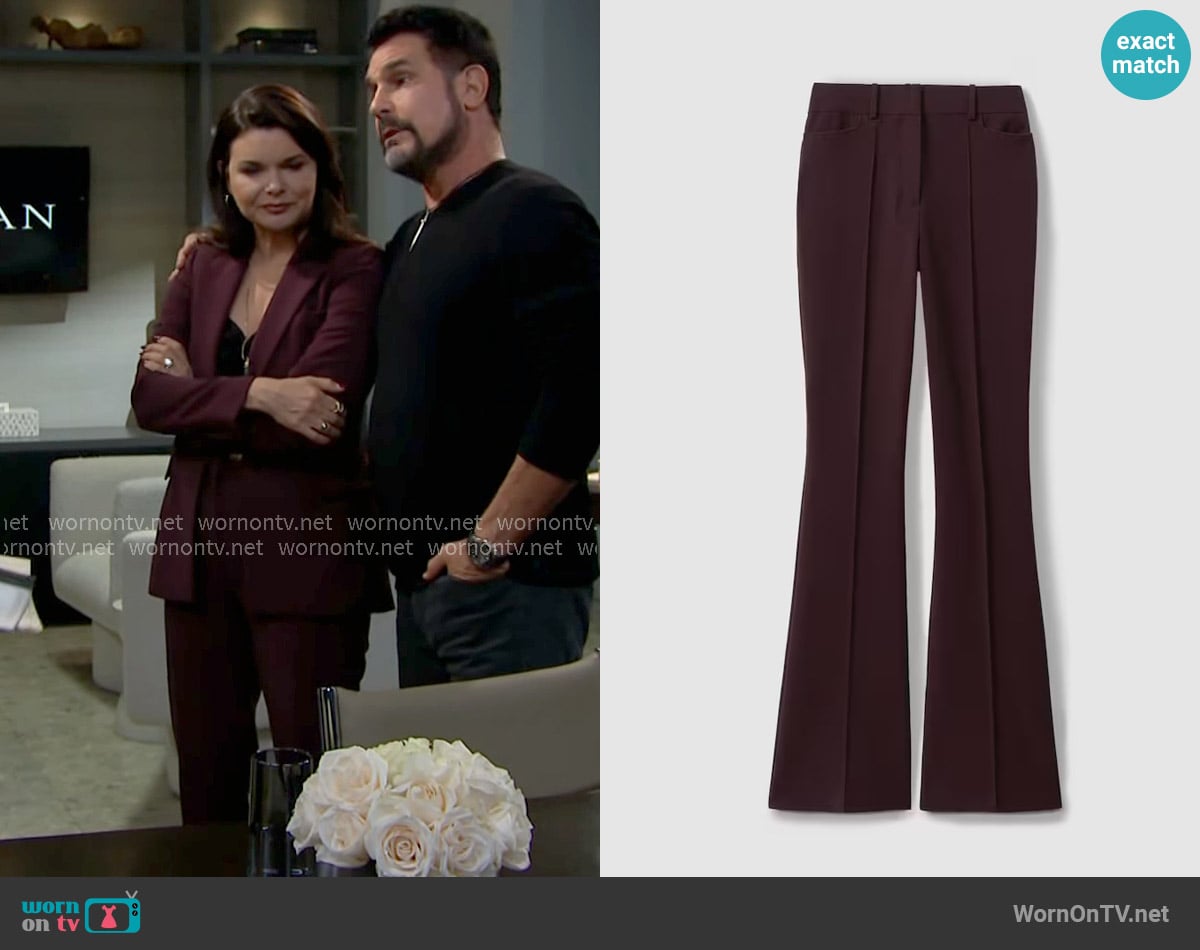 Katie’s burgundy pants on The Bold and the Beautiful