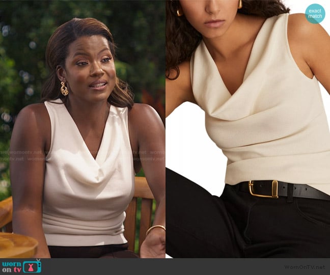 Reiss Lyra Top worn by Vivian Banks (Cassandra Freeman) on Bel-Air