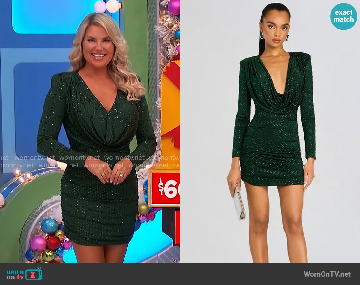 Retrofete Alpine Dress worn by Rachel Reynolds on The Price is Right