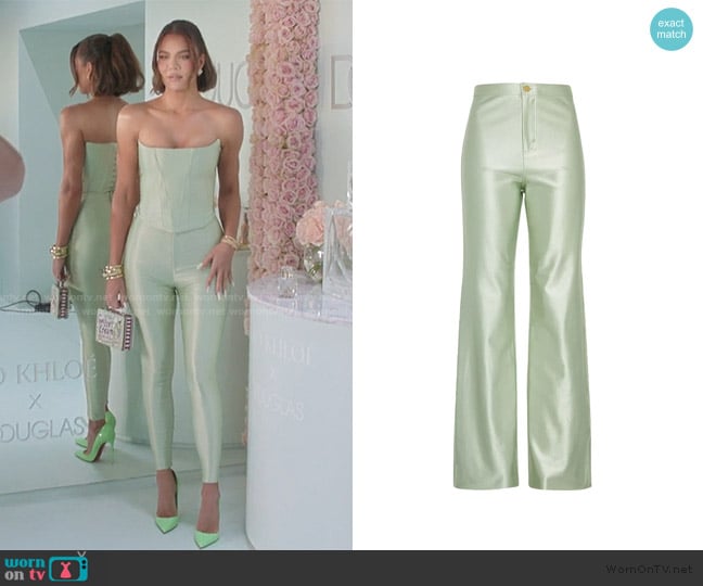 Rezek Studio Mint Hustle Pants worn by Khloe Kardashian (Khloe Kardashian) on The Kardashians