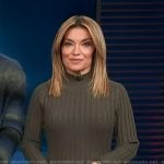 Kit’s green ribbed sweater dress on Access Hollywood