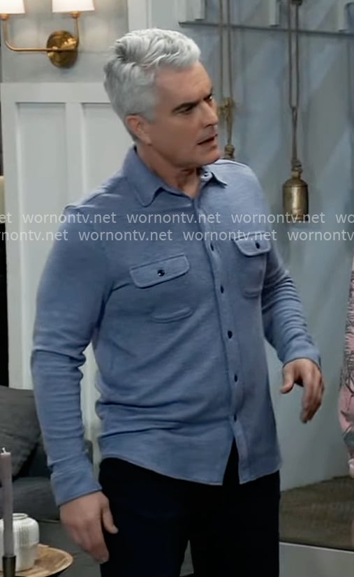 Ric’s blue button down shirt on General Hospital